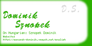 dominik sznopek business card